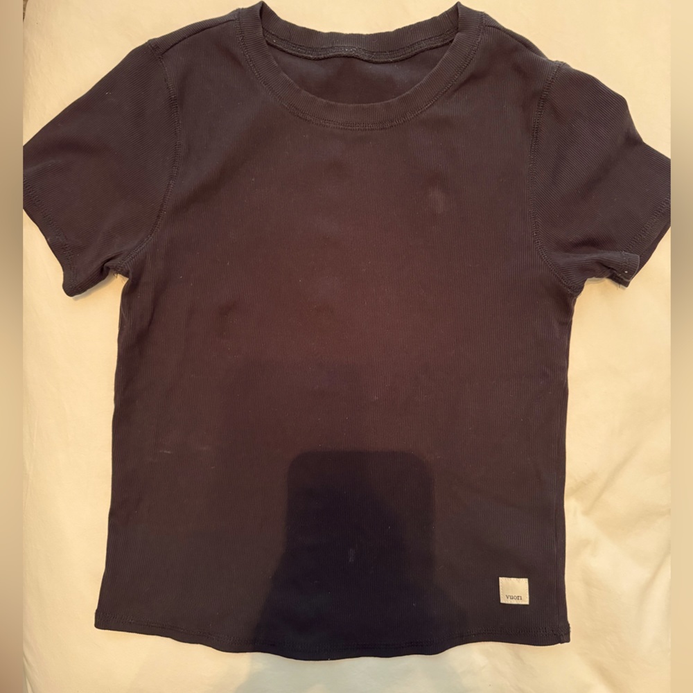 Vuori Cropped Tee- Size S Black